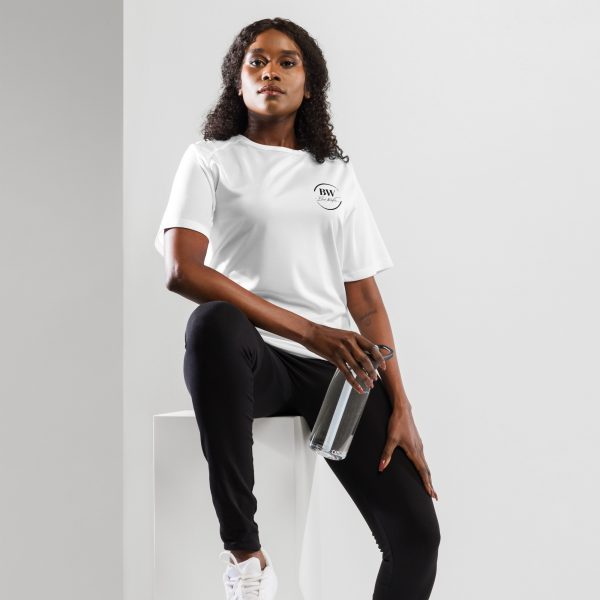 T-Shirt Sport "Black&White" Blanc Femme "Reviens après..."