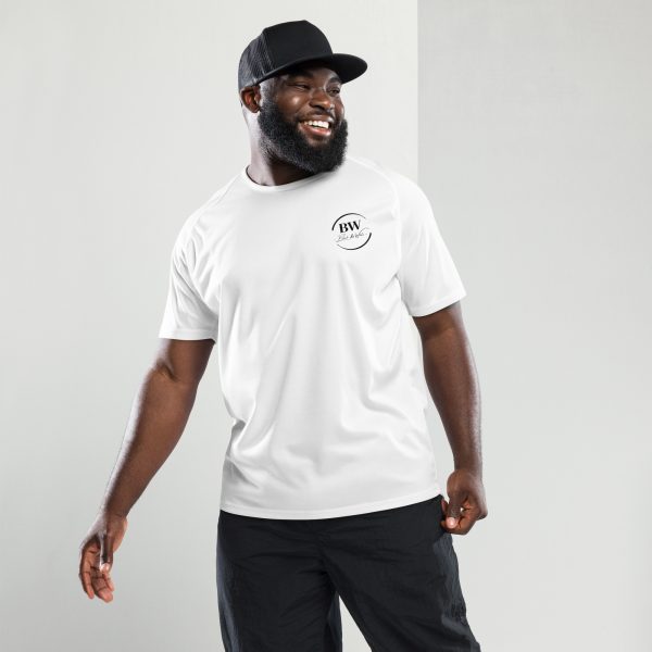 T-Shirt Sport "Black&White" Blanc Homme "Va T'entrainer!"