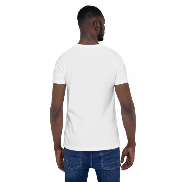 T-shirt Blanc Homme "Black&White" Écusson Brodé – Image 4