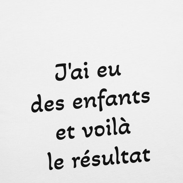 T-Shirt Sport Coton "Black&White" Blanc Homme "J'ai eu des..." – Image 2