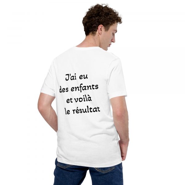 T-Shirt Sport Coton "Black&White" Blanc Homme "J'ai eu des..." – Image 3
