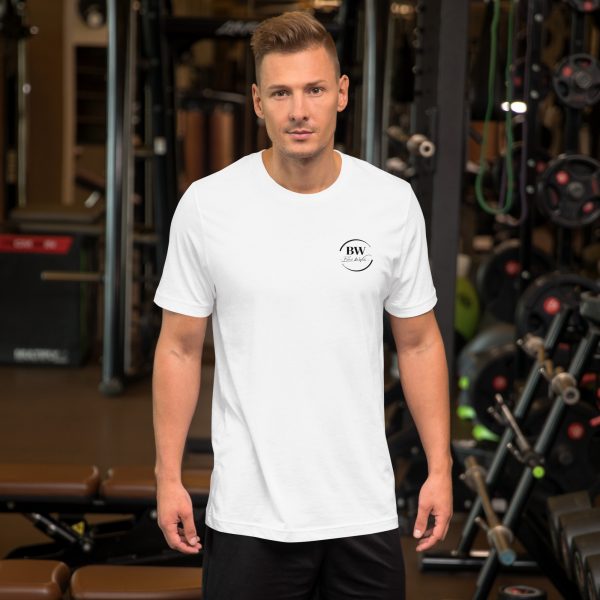 T-Shirt Sport Coton "Black&White" Blanc Homme "J'ai des écouteurs..."