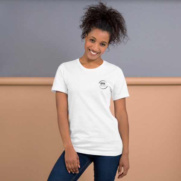 T-Shirt Sport Coton "Black&White" Blanc Femme "Va T'entrainer."