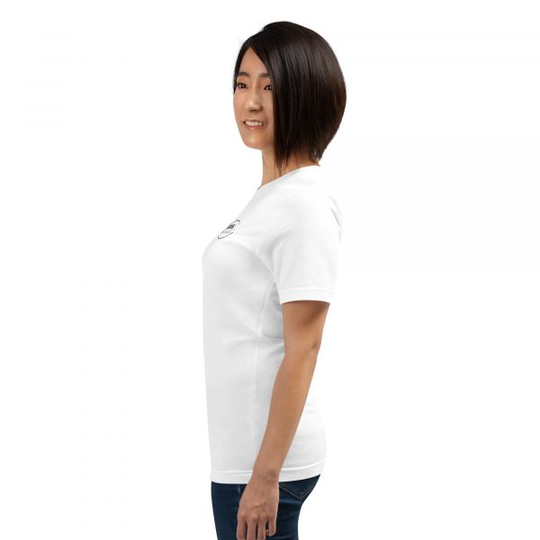 T-Shirt Sport Coton "Black&White" Blanc Femme "J'ai des écouteurs..." – Image 5