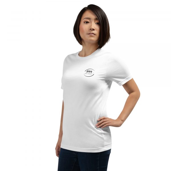 T-Shirt Sport Coton "Black&White" Blanc Femme "J'ai des écouteurs..." – Image 6
