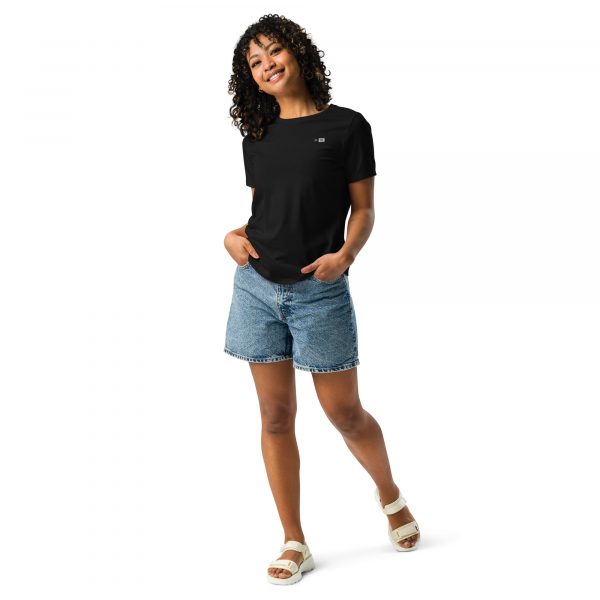 T-shirt Femme "Black&White" Noir Écusson Brodé