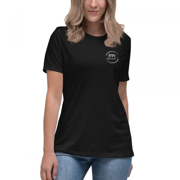 T-shirt Femme « Black&White » Noir Logo Brodé