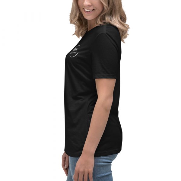 T-shirt Femme « Black&White » Noir Logo Brodé – Image 3