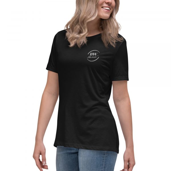 T-shirt Femme « Black&White » Noir Logo Brodé – Image 4