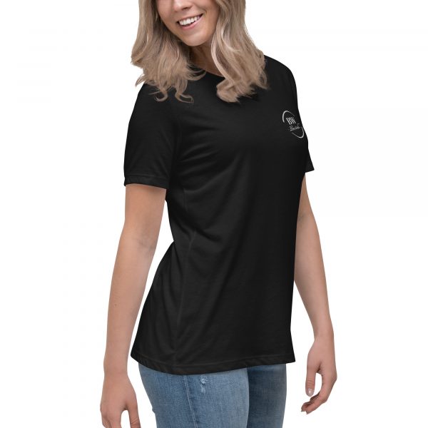 T-shirt Femme « Black&White » Noir Logo Brodé – Image 5