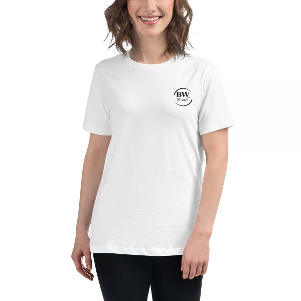 T-shirt Femme « Black&White » Blanc Logo Brodé