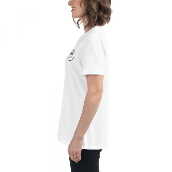 T-shirt Femme « Black&White » Blanc Logo Brodé – Image 3