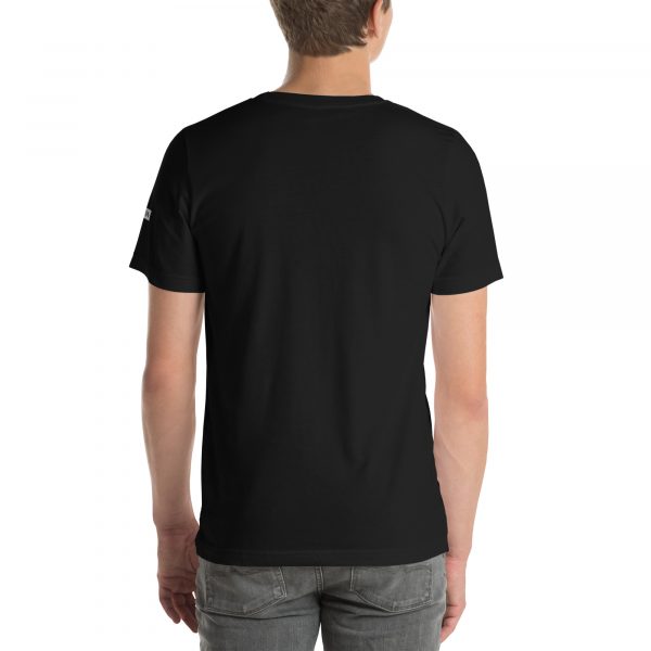 T-shirt Confortable et Élégant Homme "B&W" Noir Écusson Manche – Image 3