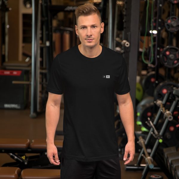 T-shirt Confortable et Élégant Homme "B&W" Noir Écusson