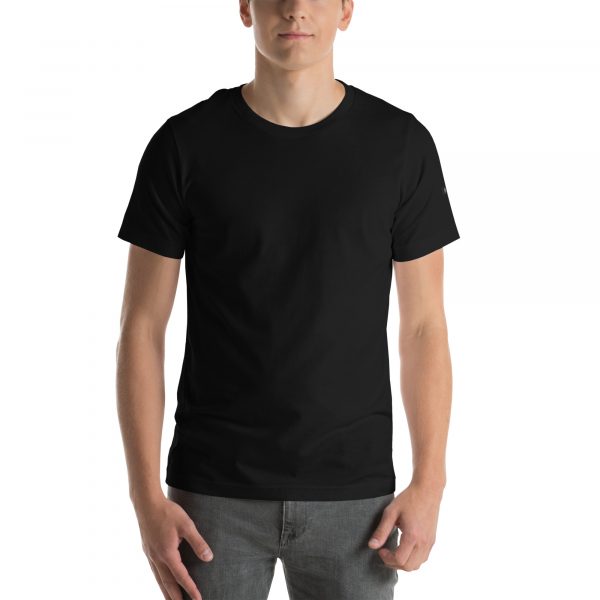 T-shirt Confortable et Élégant Homme "B&W" Noir Écusson Manche – Image 4