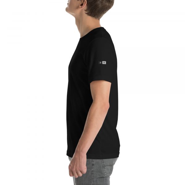 T-shirt Confortable et Élégant Homme "B&W" Noir Écusson Manche