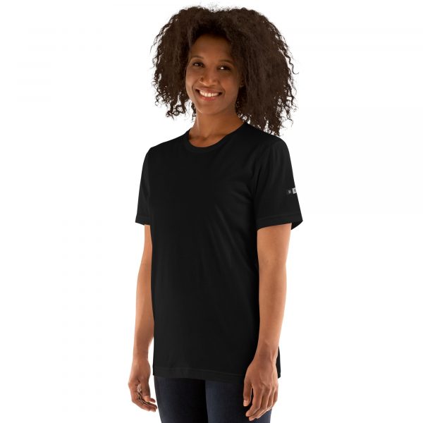 T-shirt Confortable et Élégant Femme "B&W" Noir Écusson Manche – Image 5
