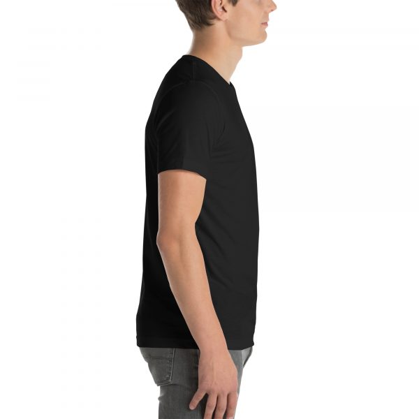 T-shirt Confortable et Élégant Homme "B&W" Noir Écusson Manche – Image 5