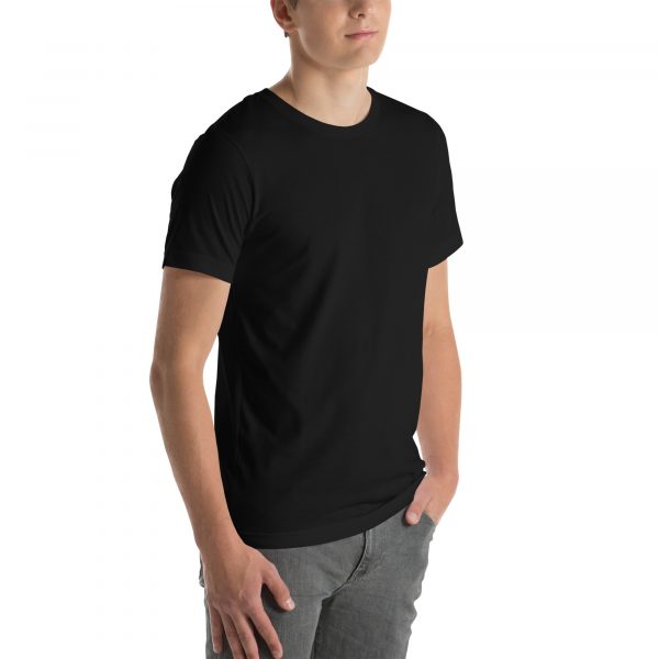T-shirt Confortable et Élégant Homme "B&W" Noir Écusson Manche – Image 6