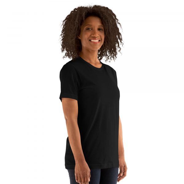 T-shirt Confortable et Élégant Femme "B&W" Noir Écusson Manche – Image 6