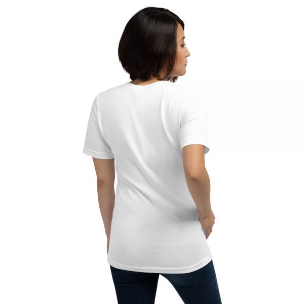 T-shirt Confortable et Élégant Femme "B&W" Blanc Écusson Manche – Image 2