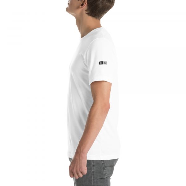 T-shirt Confortable et Élégant Homme "B&W" Blanc Écusson Manche