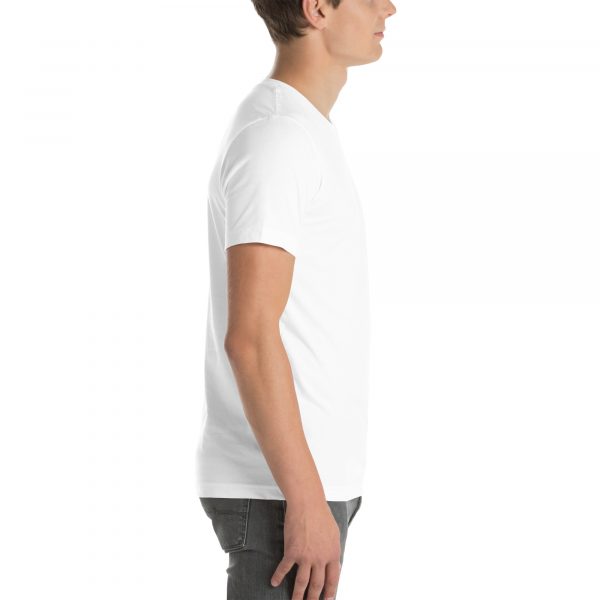 T-shirt Confortable et Élégant Homme "B&W" Blanc Écusson Manche – Image 5