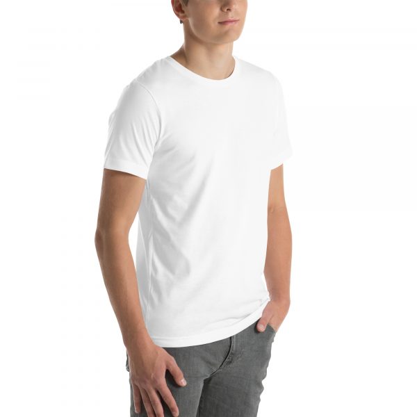 T-shirt Confortable et Élégant Homme "B&W" Blanc Écusson Manche – Image 6